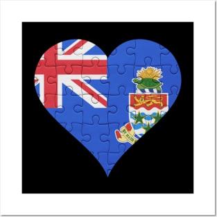 Caymanian Jigsaw Puzzle Heart Design - Gift for Caymanian With Cayman Islands Roots Posters and Art